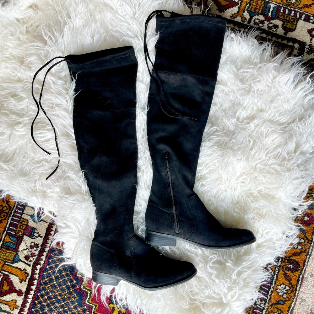 Black Thigh-High Boots